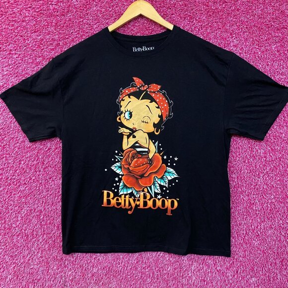 Betty Boop Dream In Rose Pin Up Retro T-Shirt XL - Picture 1 of 4